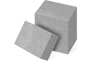 BLUHEN 4 Pièces Pierre Abrasive Crepiere Grill Nettoyage Pierre Réutilisable Pierre Ponce de Nettoyage pour Gril Grille Carrelage Pierre de Nettoyage de Cuisine