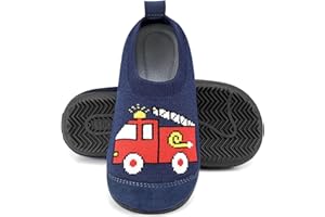 AISEYI Pantofole per bambini, comode e spesse, per bambini, antiscivolo, traspiranti, con parte anteriore resistente all'abrasione, per l'asilo