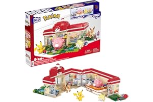 Mega Pokémon Bauset, 648 Teile, mit Pikachu, Chaneira, Evoli und Togepi, Bauspielzeug für Kinder und Erwachsene, Sammelfigur, ab 8 Jahren, HNT93