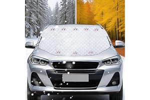 KKSTOTO Copri Parabrezza per Auto, Antighiaccio Parabrezza Magnetico, Telo Copriparabrezza Auto Inverno, Telo Auto Antigrandine Protezione da Foglie, Gelo, Neve, Adatta Maggior Parte di Auto 178 x 124cm