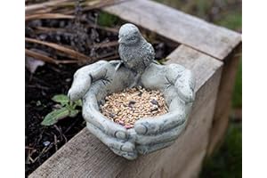 garden mile Vintage Effet Pierre Oiseau en Main décoration Jardin Jardin Sculpture Jardin Oiseau mangeoire Ornements Oiseau Baignoire