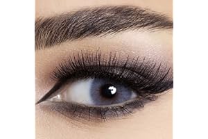 FAMELENSES ANESTHESIA farbige Kontaktlinsen MIAMI SAPPHIRE (Dioptrien -0.00) – stark deckende Monatslinsen der USA Serie für 6 Monate, Hellblaue Farblinsen, perfekt für dunkle Augen