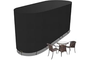 Funshot Bistro Set Cover Waterproof,420D Oxford Fabric Outdoor Garden Patio Furniture Set Cover Windproof Anti-UV,Outdoor Bistro Table Cover for Table and 2 Chairs,124x63x80cm