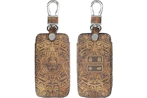 kwmobile Accessoire clé de Voiture Compatible avec Renault Smart Key 4-Bouton (Keyless Go Uniquement) - Coque en Simili Cuir pour Clef de Voiture Marron-Marron Clair