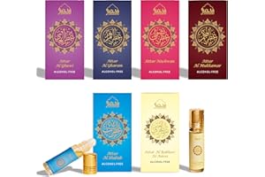 Dukhni Yemeni Attar Oil Set | Authentic Arabic Fragrance Oils | for Ramadan & Eid Gift hampers | Nashwan, Al Ghawi, Al Adeni, Al Mukhamar, Al Gharam, Al Shabab - 6ml Each