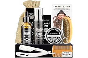 MXTIMWAN | Zestaw do Pielęgnacji Brody - 10 sztuk/zestaw Męskie Narzędzie do Stylizacji Brody - Kształtowanie Wąsów do Pielęgnacji Włosów