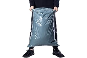 Large Mailing Bags by Calzette Extra Strong Polythene Grey Mail Envelopes for Packaging Clothes Parcel Self Seal Poly Storage Bags 22"x 30" (55cm x 76cm) Postal Bag Packing (5)