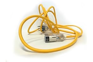 Merlotti 35852 Prolunga Elettrica con Cavo H03VV-F 3x0.75, Giallo, 3 m