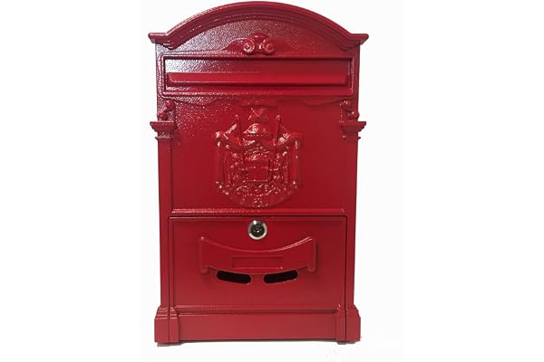 Boîte aux lettres design anglais avec bouclier rouge