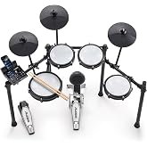 Alesis Nitro Max Kit - Elektronik Davul Seti, Dijital Bateri, Sessiz Mesh Pedli, 10 İn&ccedil; &Ccedil;ift B&ouml;lgeli Trampet, Bluetooth, 440+