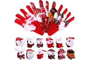 Aneco 24-Pack Weihnachten Slap Armbänder Slap Bands Spielzeug Weihnachtsmann Schneemann Rentier Bär Slap Armband für Weihnachtsfeier Gefälligkeiten