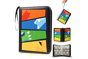 DALALA Album cartas coleccionables capacidad 480 - Archivador cartas con bolsillo lateral - Álbum cromos coleccionables - Clasificador de cromos - Archivador con cremallera y bolsillo lateral - Card Binder