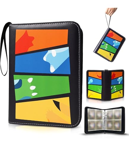 Classeur à Cartes Holyhcx 50 Pages – 400 Cartes, Pochette PVC Imperméable, Format 24x17,5x4 Cm