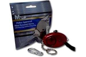 Minder® 140db Police Approved Mini Minder Loud Personal Staff Panic Rape Attack Safety Security Alarm Keyring w/Torch - Secured by Design Approved (Police Preferred Specification) (Red)