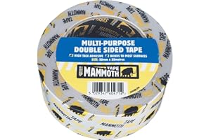 Everbuild Mammoth Taśma Klejąca, Biały/Przezroczysty, 50 mm x 25 m