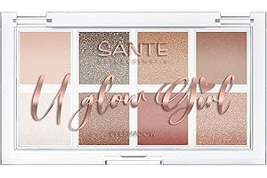 ‎SANTE NATURKOSMETIK SANTE Naturkosmetik U Glow Girl Eyeshadow Palette 01 My Berry Bestie, 8 hochpigmentierte Lidschatten in Berrytönen, matte & schimmernde Farben, vegan, NATRUE-zertifiziert, Limited Edition