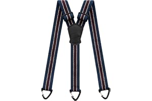 Kohentact Hosenträger für Herren Extra Stark 3,8 cm Breite, Unter der Kleidung Tragbar, 3 Druckknopf-Schlaufen, Ideal für Arbeitshose, Skihose, Latzhose