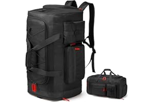 TAIHOYIN 70L Sporttasche Herren Extra Groß Reisetasche Rucksack mit Schuhfach Wasserdicht Fitness Trainingstasche Damen Weekender Duffel Bag für Gym, Reise, Sauna, Schwarz