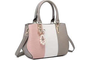 Miss Lulu Sac à Main Femme Multicolore 3 Couleurs - Sac Fourre-Tout Élégant pour Travail, Shopping et Voyage