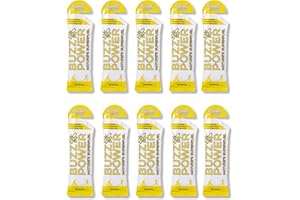 Buzz Power Natural Energy Gels | 25 g Glucose & Fructose Carbohydrate from Pure Organic Honey with Sports Electrolytes | Best for Exercise, Performance Endurance Sports & Outdoor Activities (10)