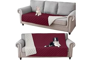 GEBIN Waterproof Sofa Cover, Dog Blanket for Sofa Bed Protection, Waterproof Furniture Protector Couch Cover Anti Scratch Dirty, Non Slip Sofa Covers (Burgundy,76x127cm)