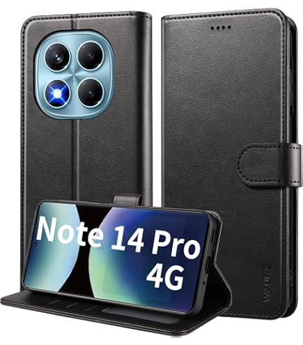 MOJIA Leder-Hülle Für Xiaomi Redmi Note 14 Pro 5G – Mit Standfunktion & Kartenfach, Dark Green