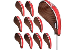 Andux Maille Golf Couvre-Fer avec Fermeture à glissière 10 pièces/Ensemble