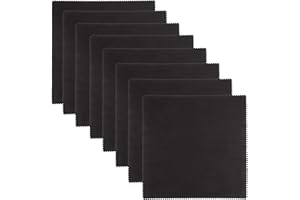 Rietlow® Confezione da 8 Panni per la Pulizia degli Occhiali in Microfibra - 20 cm x 20 cm - Panno per la Pulizia degli Occhiali - Panno per la Pulizia del Vetro per Lenti, Tablet, Schermi