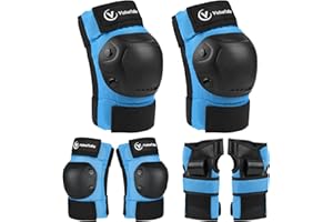 ValueTalks Kinder Schützer inliner Schonerset Schutzausrüstung Kinder Knieschoner Ellenbogenschoner Rollschuhe Schützer Protektorenset für Skateboard Roller Skaten Fahren Outdoor Sport
