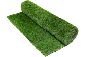 ECD Germany konstgräs rulle 100x1000 cm 10 m² grön väderbeständig UV-beständig vattengenomsläpplig mjuk naturtrogen realistisk balkong terrass trädgård lätt att installera underhållsfri hög kvalitet