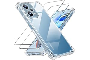 Tentoki 3 in 1 für panzerglas und hülle Xiaomi Redmi Note 12 Pro 5G / Poco X5 5G (pas 4G),[Nie Vergilbung] schutzfolie TPU handyhülle Schlanke Stoßfeste Anti Kratzt Transparent Case