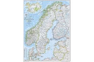 NATIONAL GEOGRAPHIC Skandinavien Landkarte classic ca 58 x 76cm
