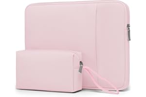 HYZUO 17-17,3 Pouces Housses Ordinateur Portable pour 17" 17,3" HP/Lenovo/Dell/ASUS/Acer/LG/MSI Gaming Laptop/Razer Blade 17/18, Sacoche de Protection pour Hommes Femmes, Rose Pâle