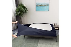 ALYVIA SPRING Box Spring Cover Twin Size – Jersey Knit & Elastico Avvolgere Intorno 4 Lati Gonna Letto per Hotel & Casa – Twin/Twin XL, Navy