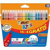 BIC Kids Kid Couleur - Feutres de coloriage - Pointe moyenne bloquée