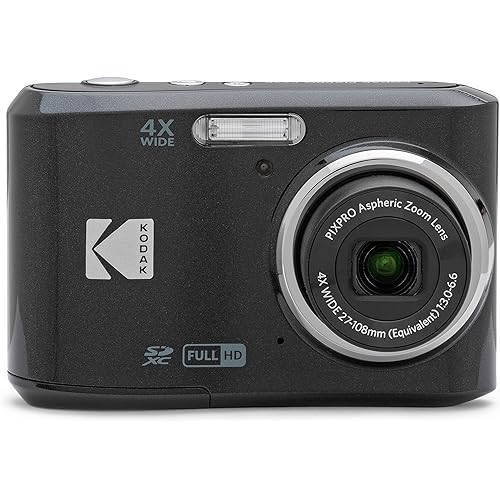 KODAK PIXPRO Friendly Zoom FZ45-BK 16MP Digital Camera with 4X Optical Zoom 27mm Wide Angle and 2.7\
