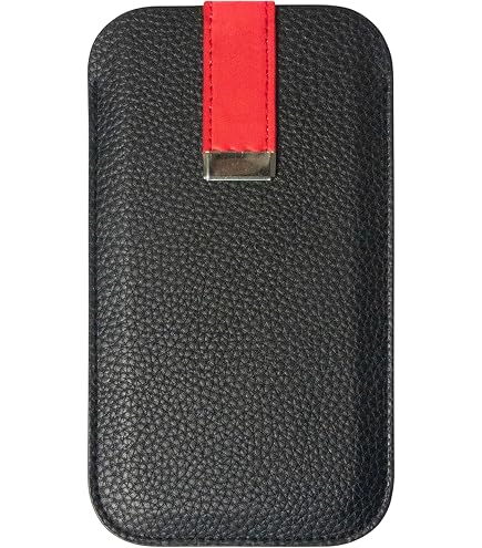 Custodia In Pelle Favory Per Nokia Asha 203 – Flip Cover Con Linguetta Di Estrazione E Chiusura A Strappo