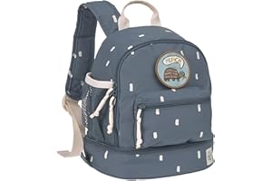 LÄSSIG Sac à Dos pour Enfant avec Sangle de Poitrine Sac à Dos pour Jardin 27 cm, 6,5 litres, 3 Ans/Mini Backpack Happy Prints Midnight Blue