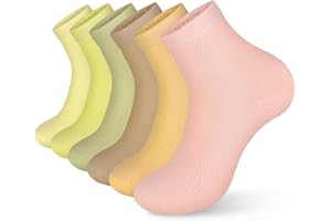 Gogogoal 6-pair Cotton Quarter Socks Men Women Anti-odour Breathable Antimicrobial Socks Business Casual Running Crew Sock Spring Summer Autumn 4-7.5 8-11