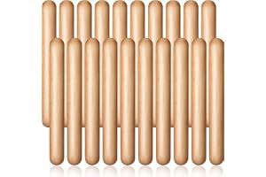 Azonee 20 Pcs 8 Inch Music Rhythm Sticks for Kids, Bulk Pack with Carry Bag, Classical Wood Claves, Musical Percussion Instrument, Drumsticks for Classroom, School Perform, Show Set