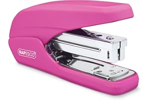Rapesco 1384 X5-25ps Less Effort Stapler, 25 Sheet Capacity, Hot Pink