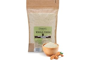 Chandra Whole Foods - Ground Almond Flour 1KG - Low-GI Almond Flour for Snack Making, Smoothies, Baking & Cooking - Gluten-Free Keto Almond Flour, Rich in Protein & Vitamins