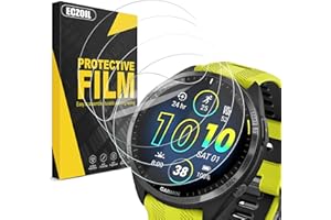 ECZOIL - Protector de pantalla de 4 piezas para Garmin Forerunner 965, sin burbujas, antiarañazos de alta definición, transparente suave TPU película protectora ultra delgada