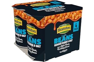 Branston Reduced Sugar and Salt Baked Beans, 410 g (Pack of 4)