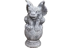 stoneandstyle Figura de gárgola sobre bola, resistente a las heladas, resistente a la intemperie