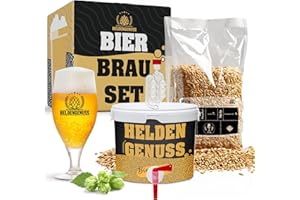 Heldengenuss - Bierbrauset Pils - 5L Bier - [Echtes Brauerlebnis] - Bier brauen Set Mit Videoanleitung - Bier Geschenke für Männer