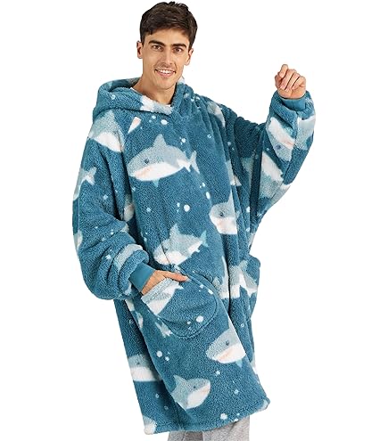 BEDSURE Hoodie deken met mouwen, knuffeltrui als cadeau voor vrouwen
