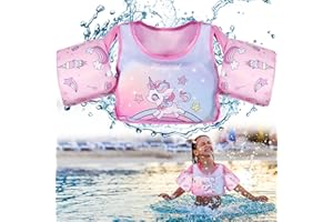 ZPQAODI Gilet de Flottement de Natation, Gilet de Bain pour Enfants Veste Flottante Maillot de Bain flottabilité Aides à la Formation de Natation pour garçons et Filles 2 à 6 Ans, 14-30KG