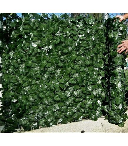 Knstlicher Efeu-Zaun-Sichtschutz, Spalier mit knstlichen Blttern, Garten- Sichtschutz, erweiterbarer Spalier-Zaun, knstliches Spalier fr Zaun,  Hinterhof, Terrasse, Kunstgras, Wanddekoration,Balkon : Amazon.de: Garten