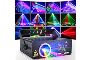 ‎EHAHO Ehaho DJ Discolicht Partylicht L2700 | 3D RGB Animation DJ Licht mit Mit Dreh-/Zoom & Animationsspeicher | Party Musikgesteuert Disco Licht mit DMX 512 | Beam Effekt Licht für Halloween KTV Live Show